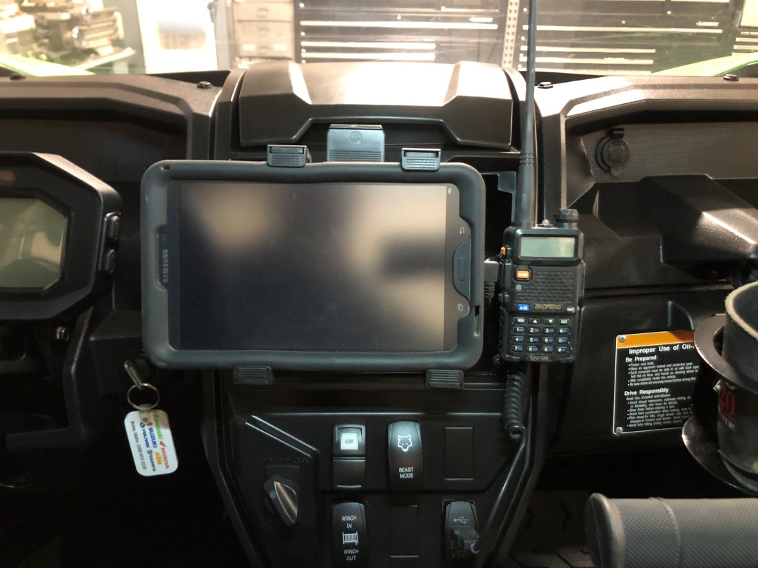 Kawasaki KRX & KRX4 1000 Adjustable Dash Phone or Tablet Mount [KRX17